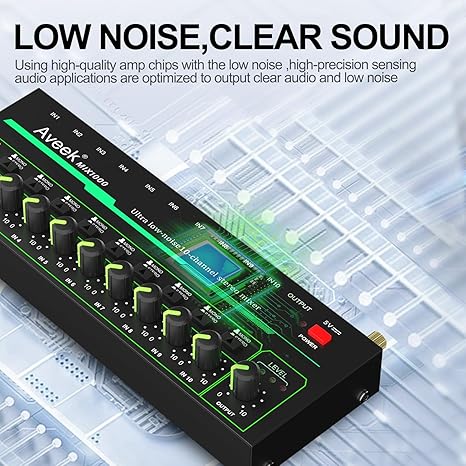 Audio Music Mixer - Aveek 10 Channel Mixer - Mini