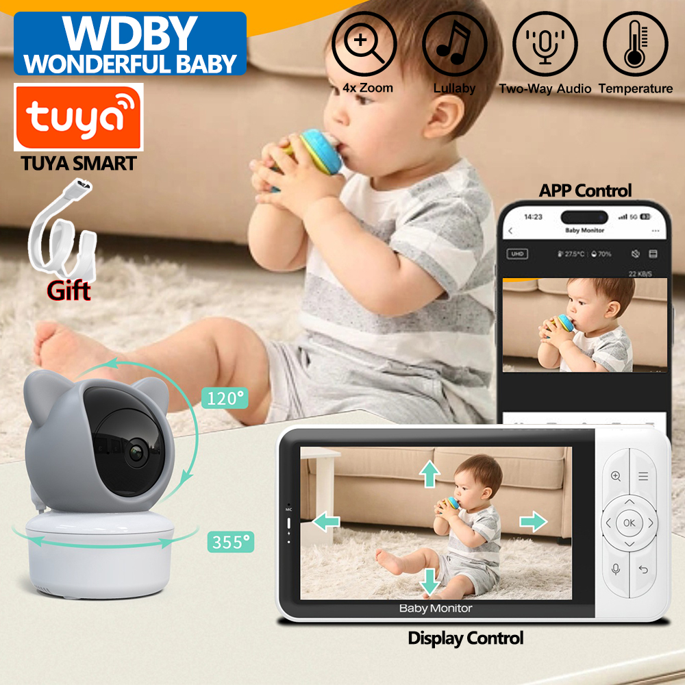 Zoom Audio Music - 5 Inch Video Baby Monitor with