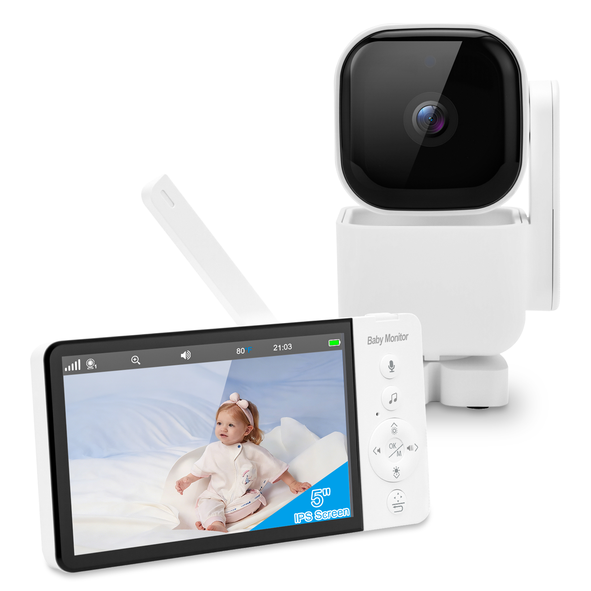 Zoom Audio Music - 5'' Baby Monitor Two Way Audio
