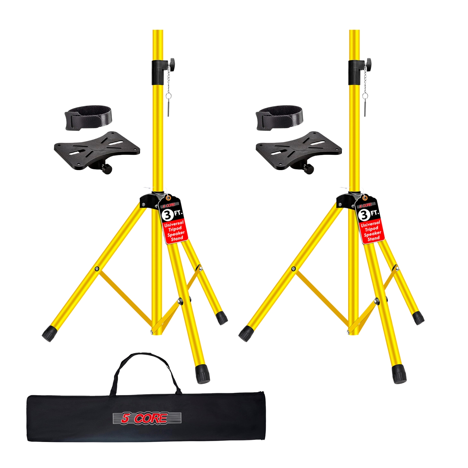 Speaker Stand Tripod - 5 Core Speaker Stand 2Pc Adjustable