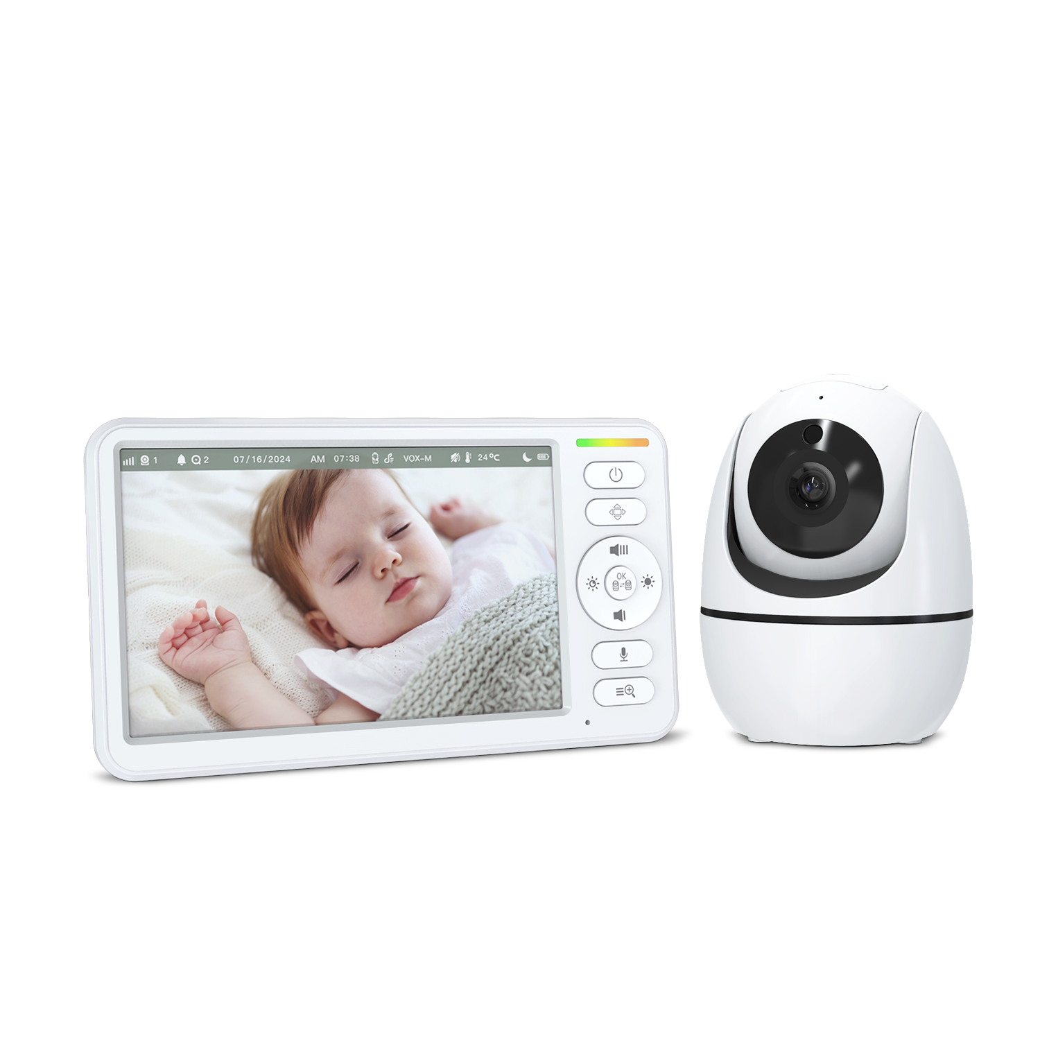 Zoom Audio Music - 5 Inch Baby Monitor with PTZ