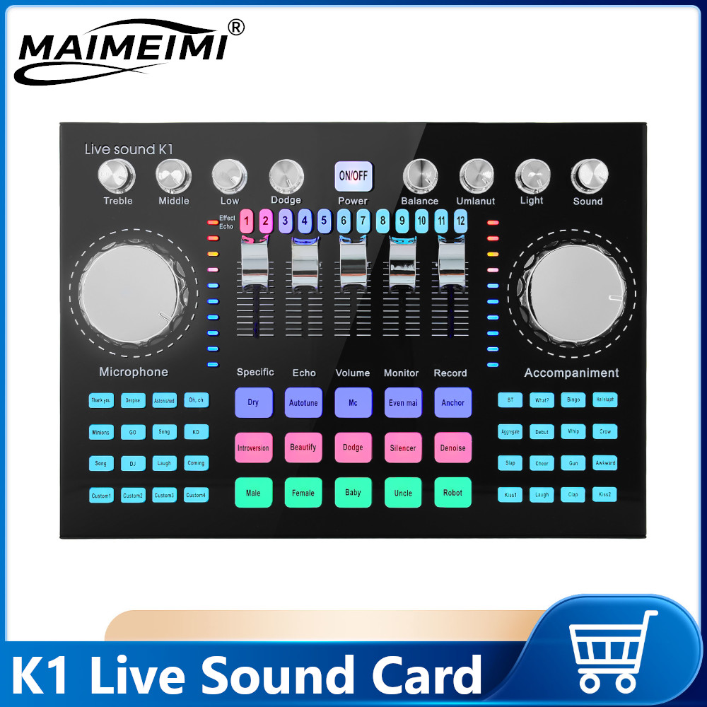 Audio Music Mixer - K1 Live Sound Card Voice Changer