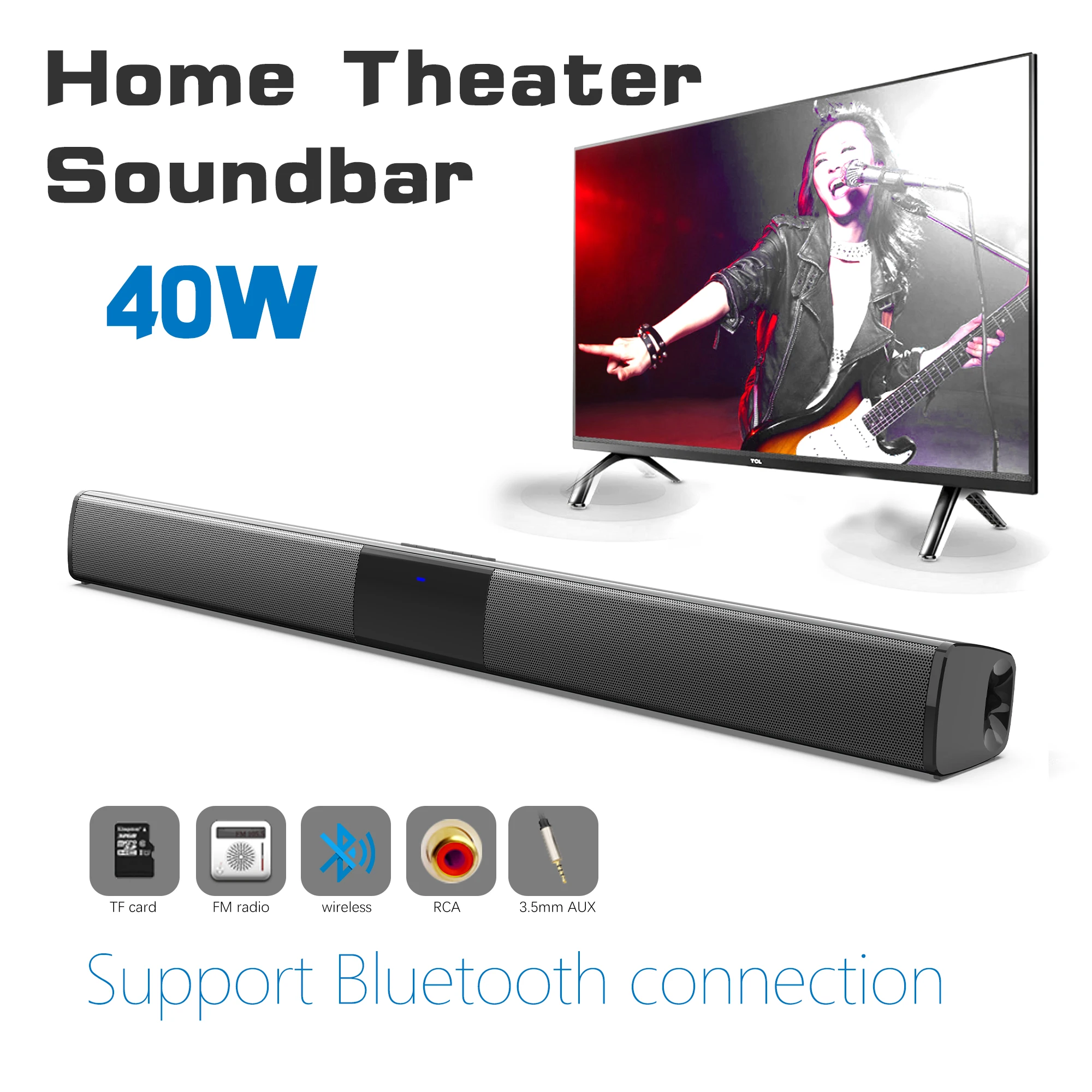 Audio Music Play - 40W High Power Soundbar for TV