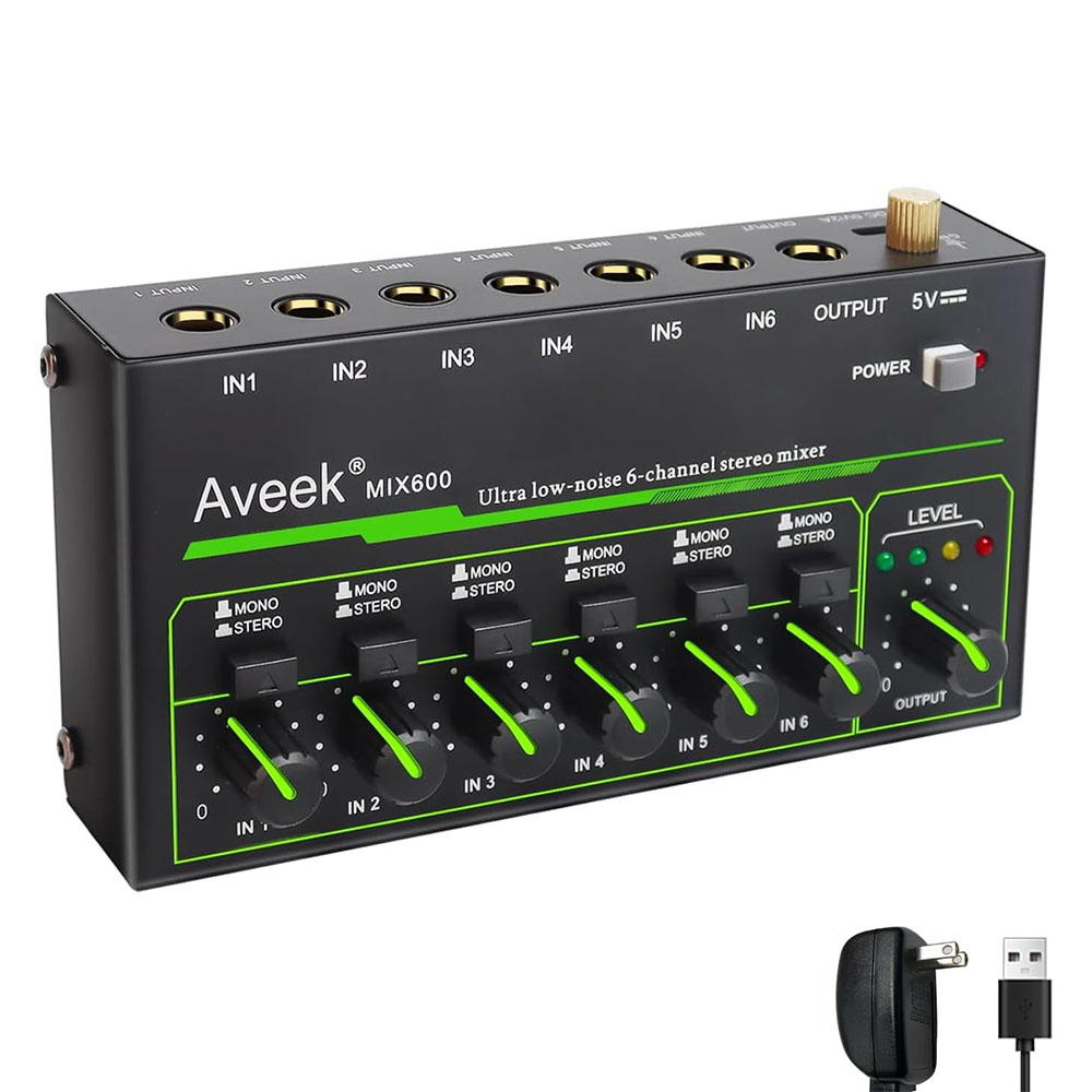 Aveek 10 Channel Mixer - Mini  - Audio Music Mixer avaliação e preço