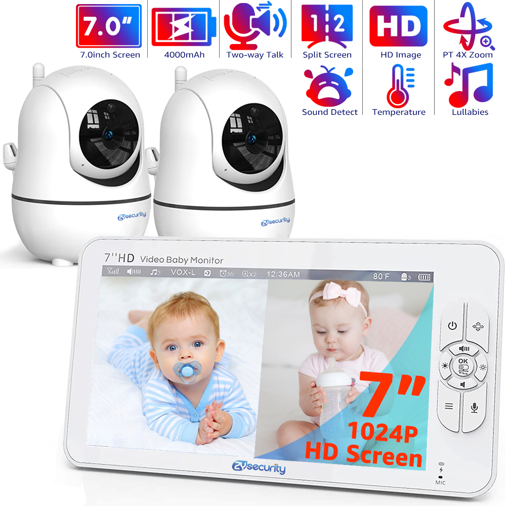 7.0 inch Video Baby Monitor HD - Zoom Audio Music avaliação e preço