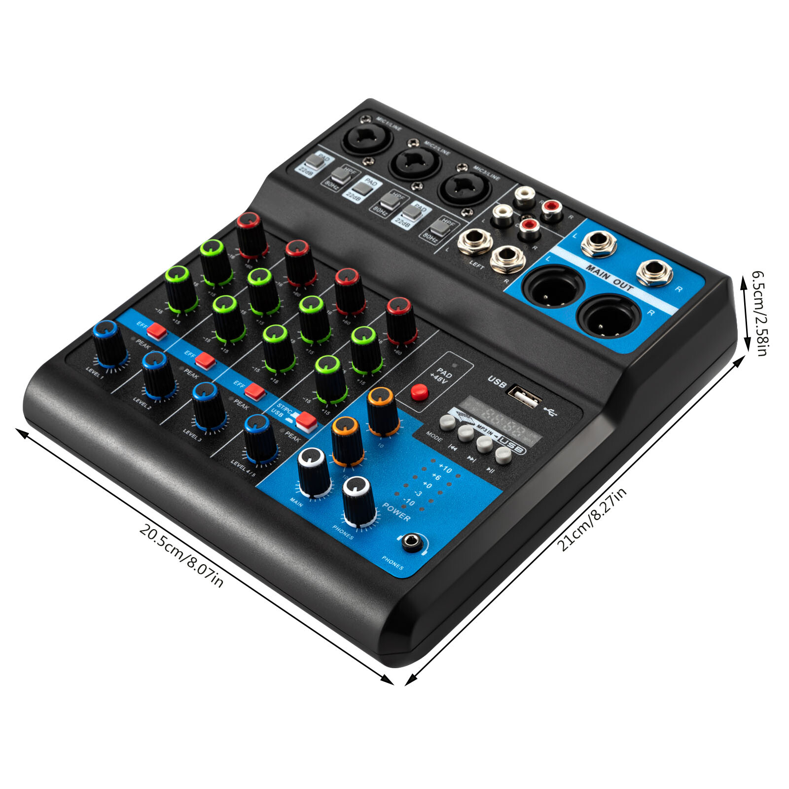 5-Channel Mixing Console Live  - Audio Music Mixer avaliação e preço