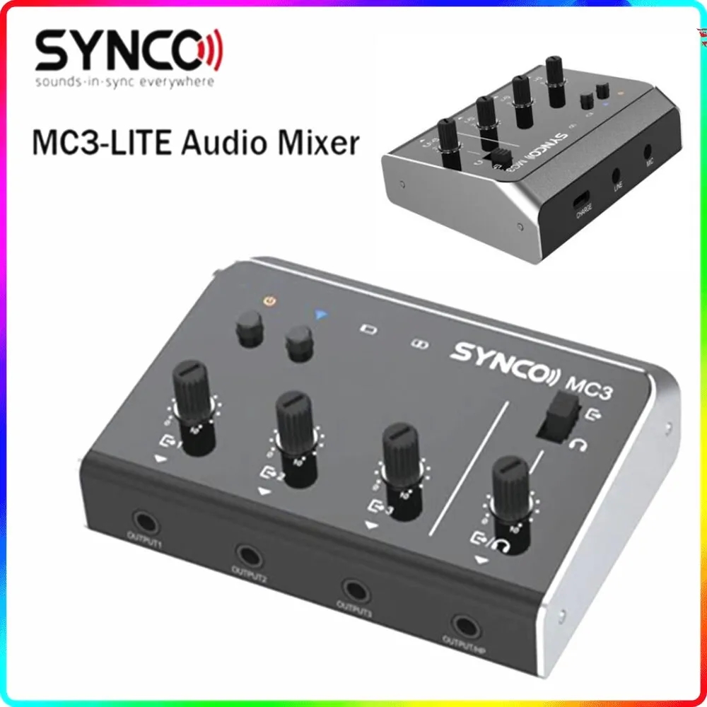 Synco MC3 Lite Audio Mixer 4 C - Audio Music Mixer avaliação e preço