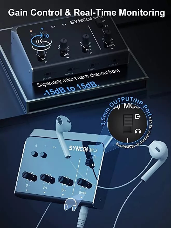 Synco MC3 Lite Audio Mixer 4 C - Audio Music Mixer avaliação e preço