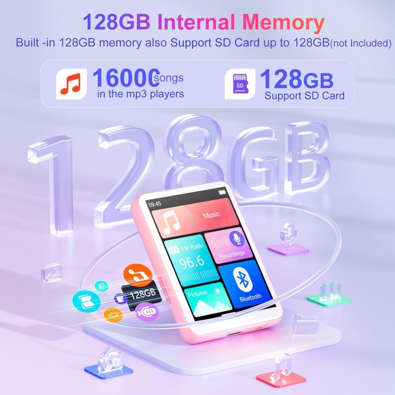 128GB Bluetooth 5.4 MP3 Player - Music Audiobook avaliação e preço