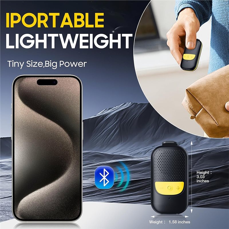 B68C Clip-On Portable Bluetoot - Audio Music Free Online avaliação e preço