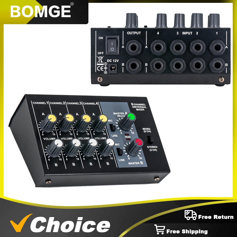 8 Channel Mixer - Mini 8 Compa - Audio Music Mixer avaliação e preço