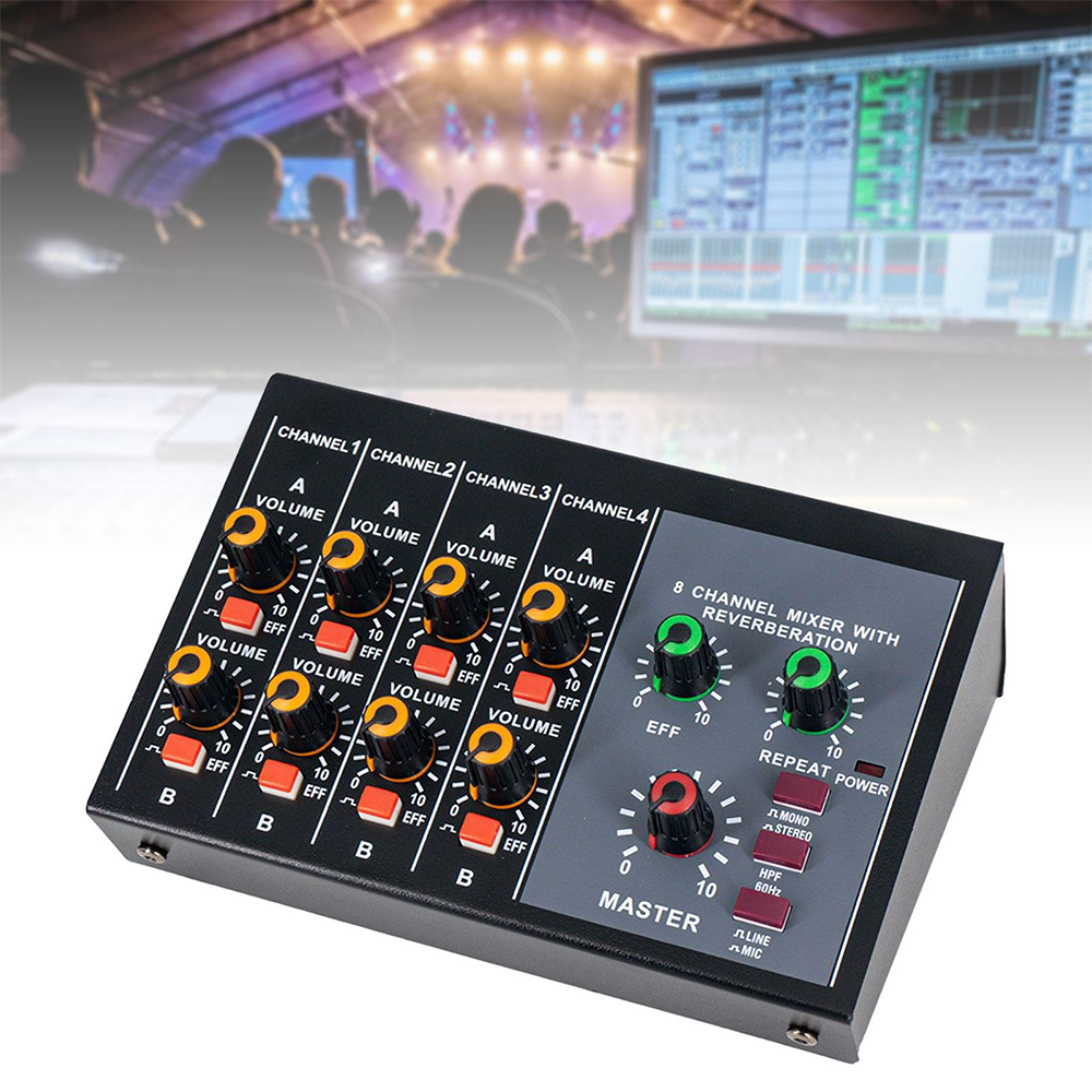 8 Channel Mixer - Mini 8 Compa - Audio Music Mixer avaliação e preço