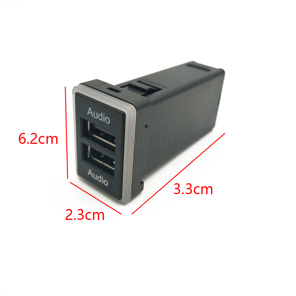 Car Double USB Port Adapter US - Audio Music Play avaliação e preço