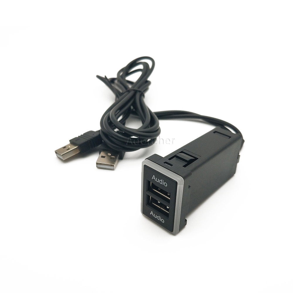 Car Double USB Port Adapter US - Audio Music Play avaliação e preço