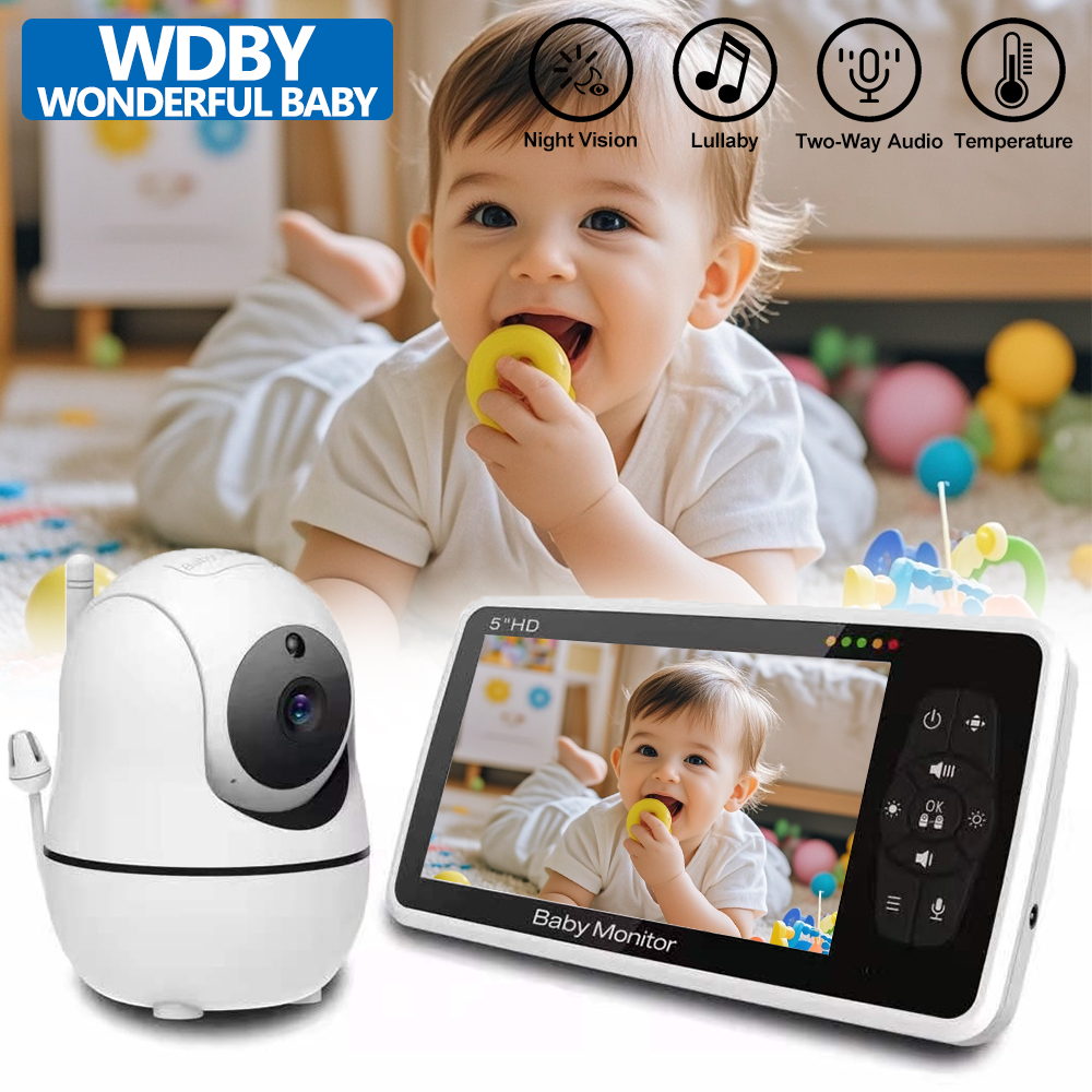5 Inch Video Baby Monitor with - Zoom Audio Music avaliação e preço