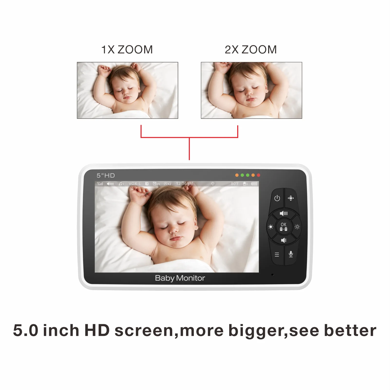 5 Inch Video Baby Monitor with - Zoom Audio Music avaliação e preço