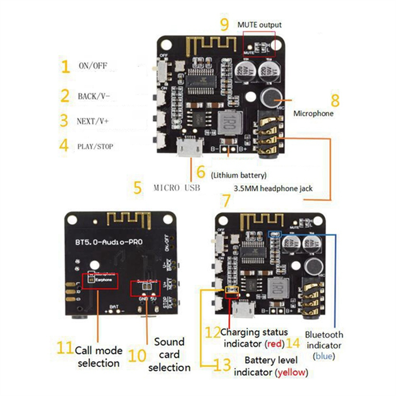 -A89Z 10PCS BT5.0 PRO Audio Re - Audio Music Cleaner avaliação e preço