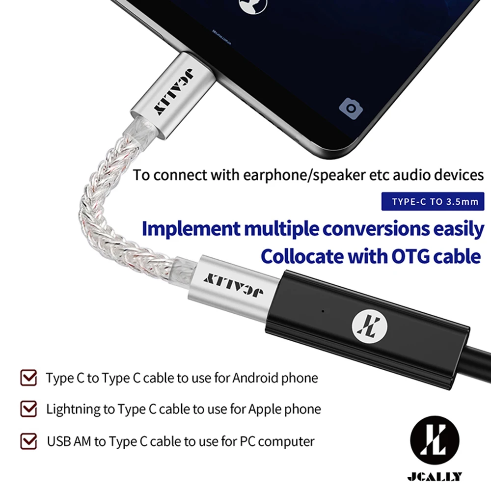 JCALLY AP7 Portable DAC Amplif - Headphone Amplifier Dac avaliação e preço