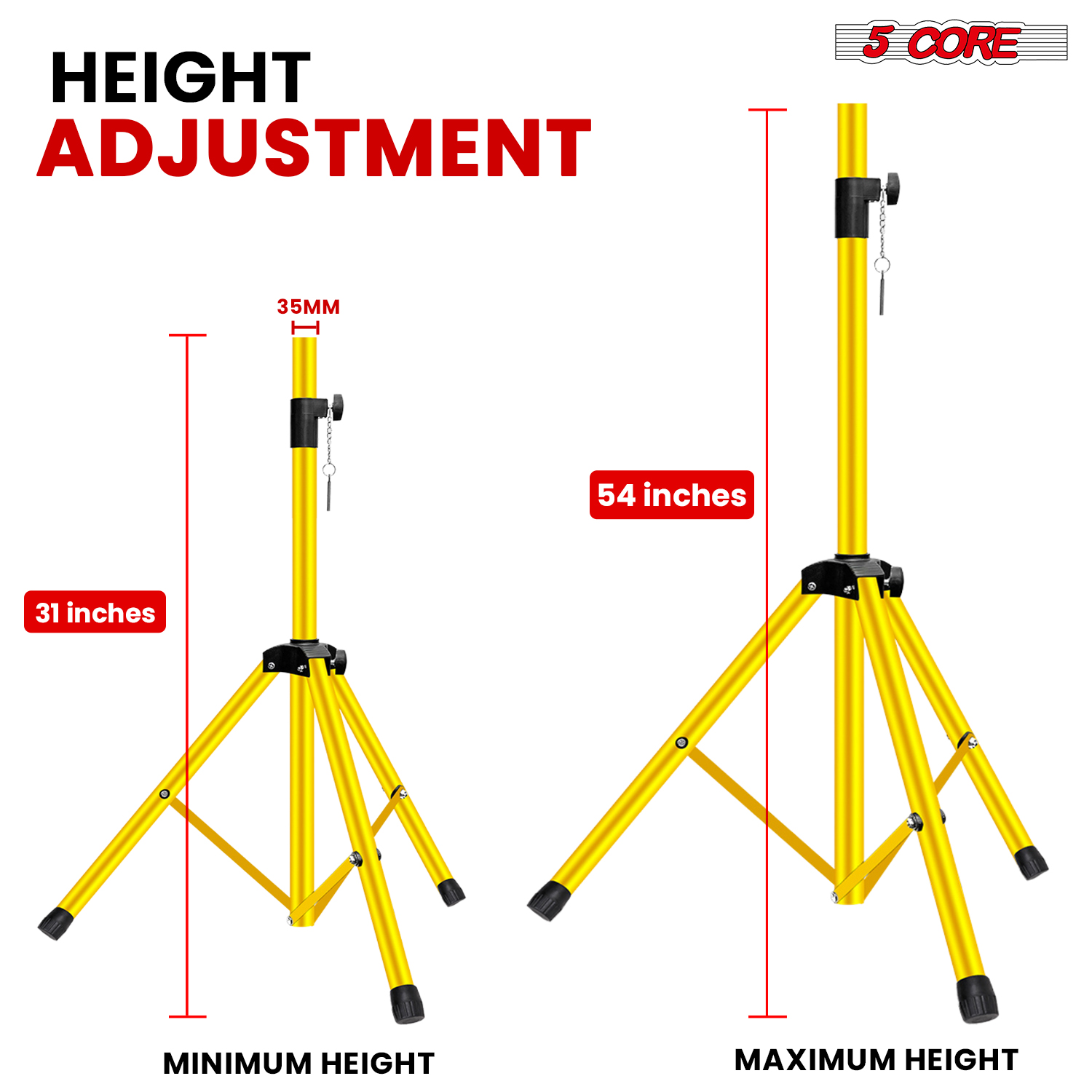 5 Core Speaker Stand Tripod Pa - Speaker Stand Tripod avaliação e preço