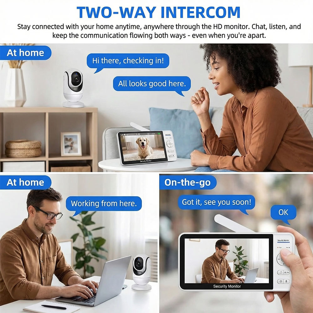 7-Inch 1080P Baby Monitor with - Zoom Audio Music avaliação e preço