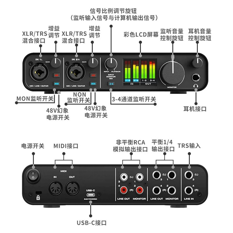 M2 M4 M6 sound card audio comp - Music Audiobook avaliação e preço