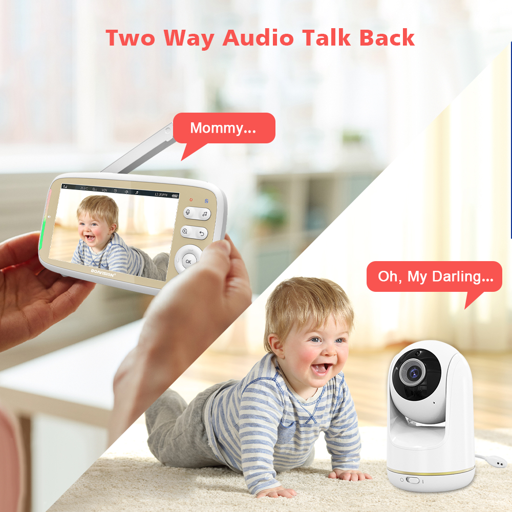 VB803 Baby Monitor 5 Inch 720P - Zoom Audio Music avaliação e preço