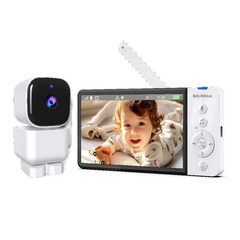 New 5'' Video Baby Monitor Wit - Zoom Audio Music avaliação e preço