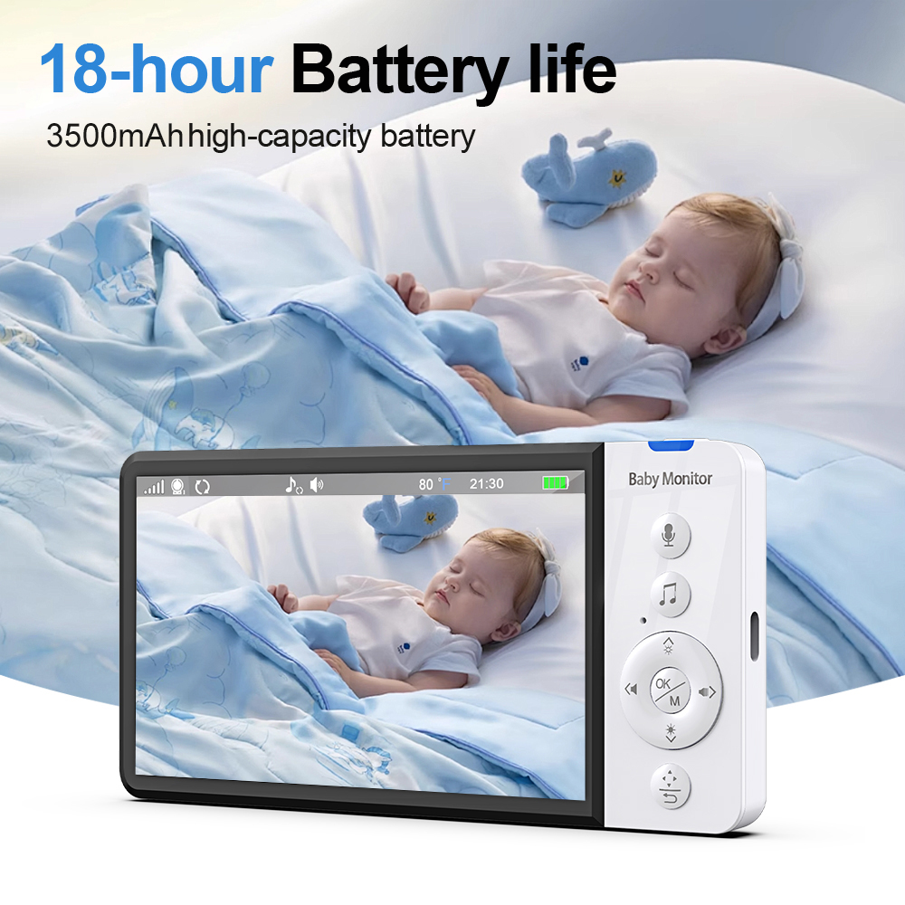 New 5'' Video Baby Monitor Wit - Zoom Audio Music avaliação e preço