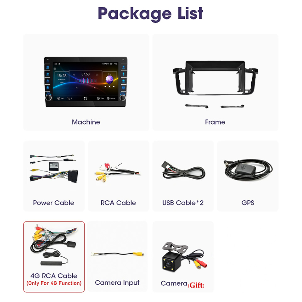 8G Ram 128GB Android 14 Car Ra - Audio Music Hindi avaliação e preço