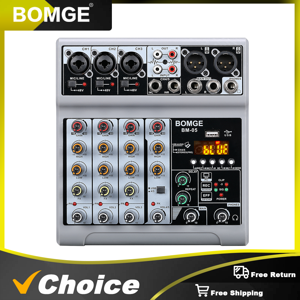 Mixer BM-05 Dj Mixing Console  - Audio Music Mixer avaliação e preço