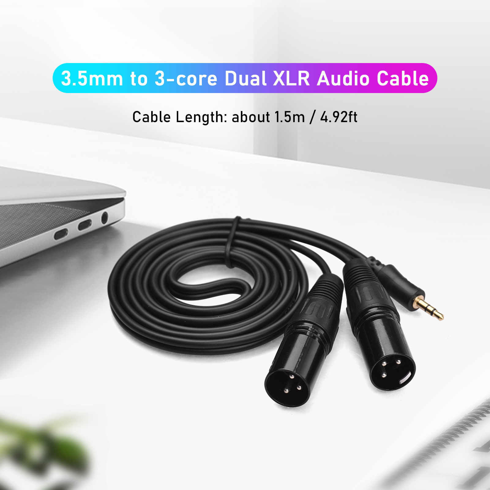 3.5mm Stereo Jack Male to Dual - Audio Music Mixer avaliação e preço