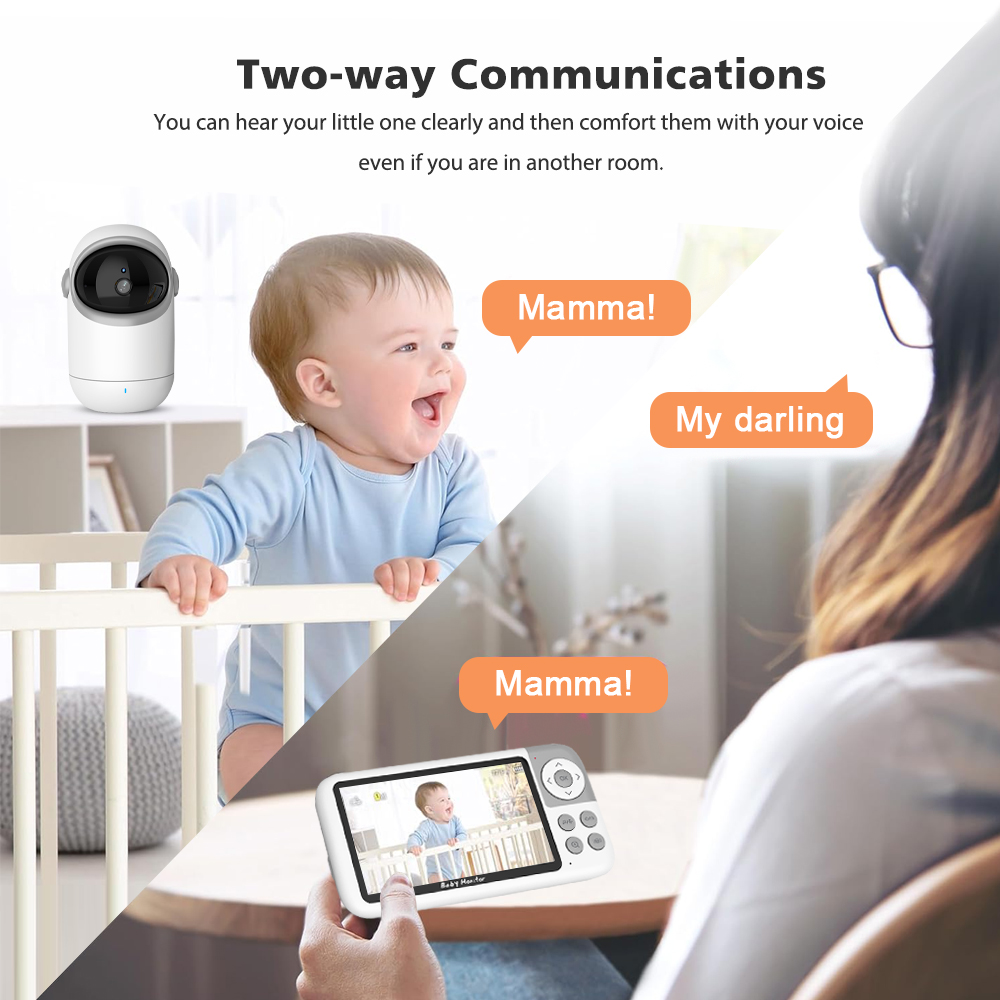 Baby Monitor Pan Tilt Security - Zoom Audio Music avaliação e preço