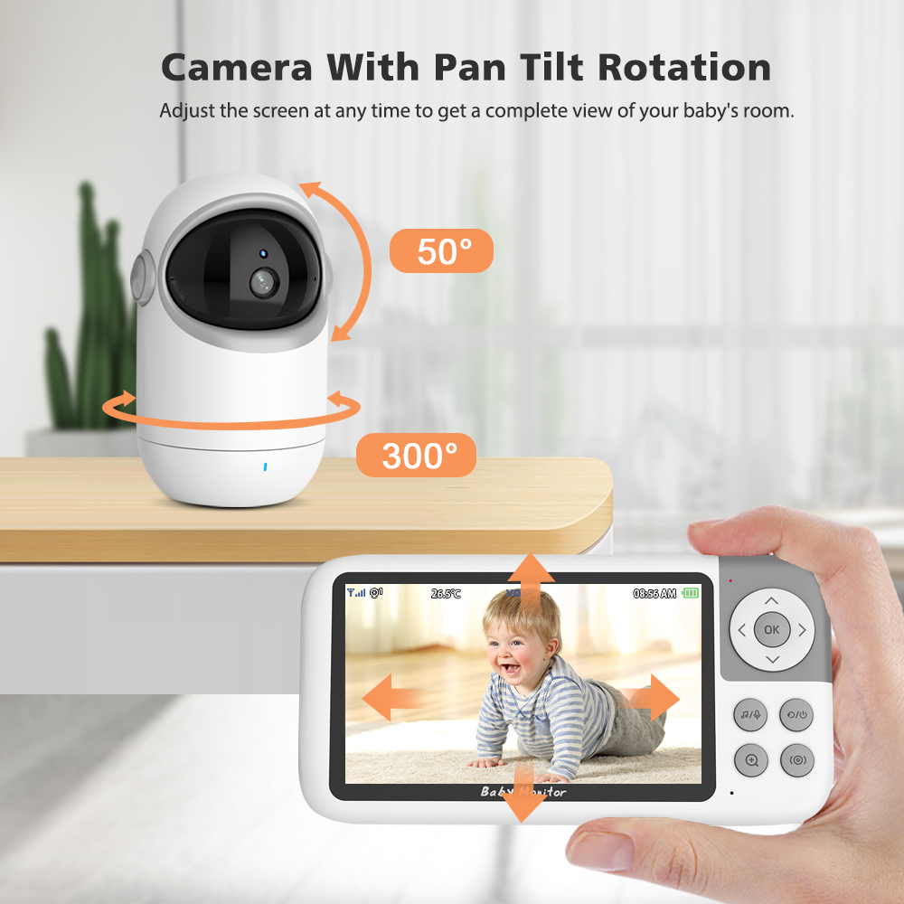 Baby Monitor Pan Tilt Security - Zoom Audio Music avaliação e preço