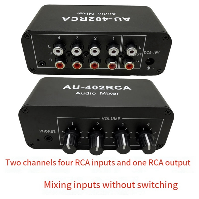 AU-402RCA Stereo Audio Mixer M - Audio Music Mixer avaliação e preço