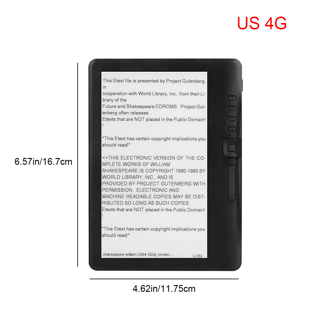 E-book Reader with 7-inch HD T - Music Audiobook avaliação e preço