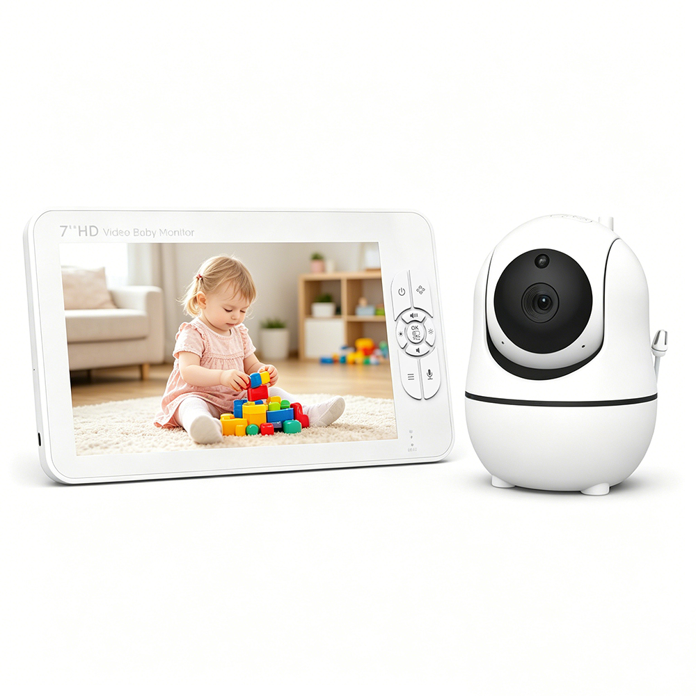 7 Inch Split-Screen Baby Monit - Zoom Audio Music avaliação e preço