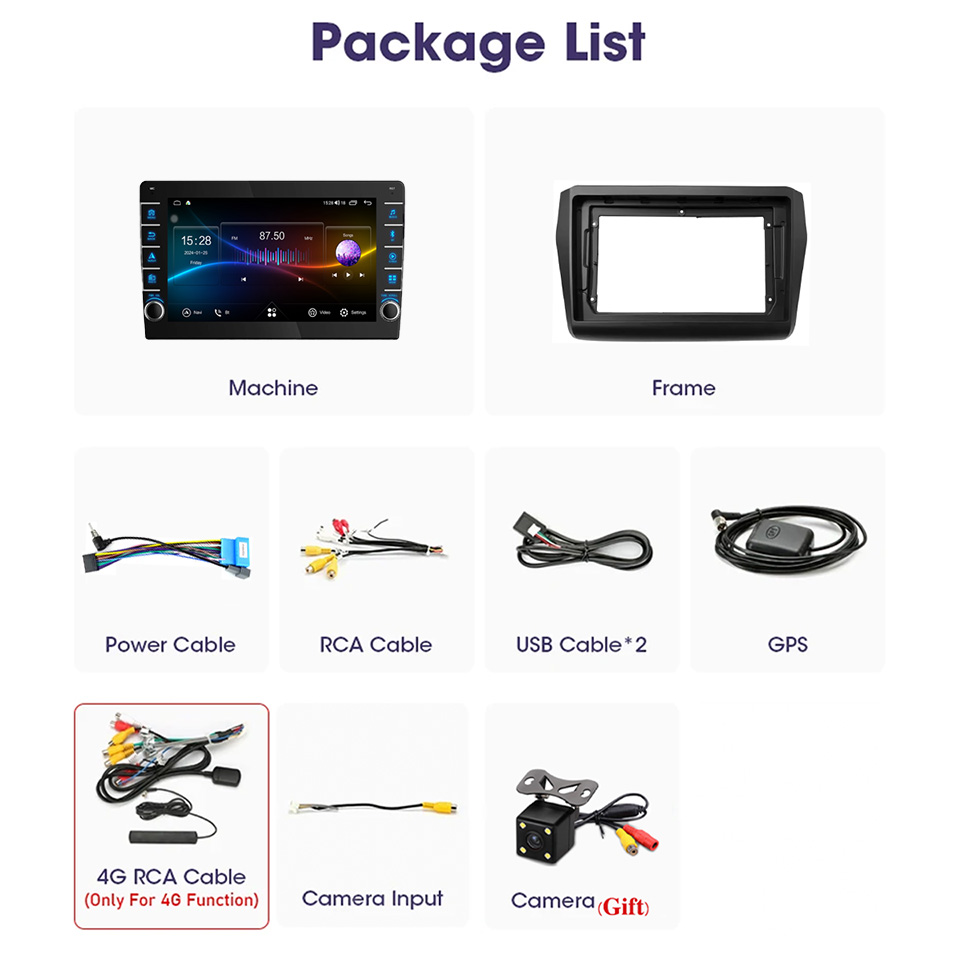 8G Ram 128GB Android 14 Car Ra - Audio Music Hindi avaliação e preço