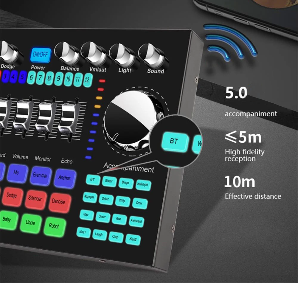 K1 Live Sound Card Voice Chang - Audio Music Mixer avaliação e preço
