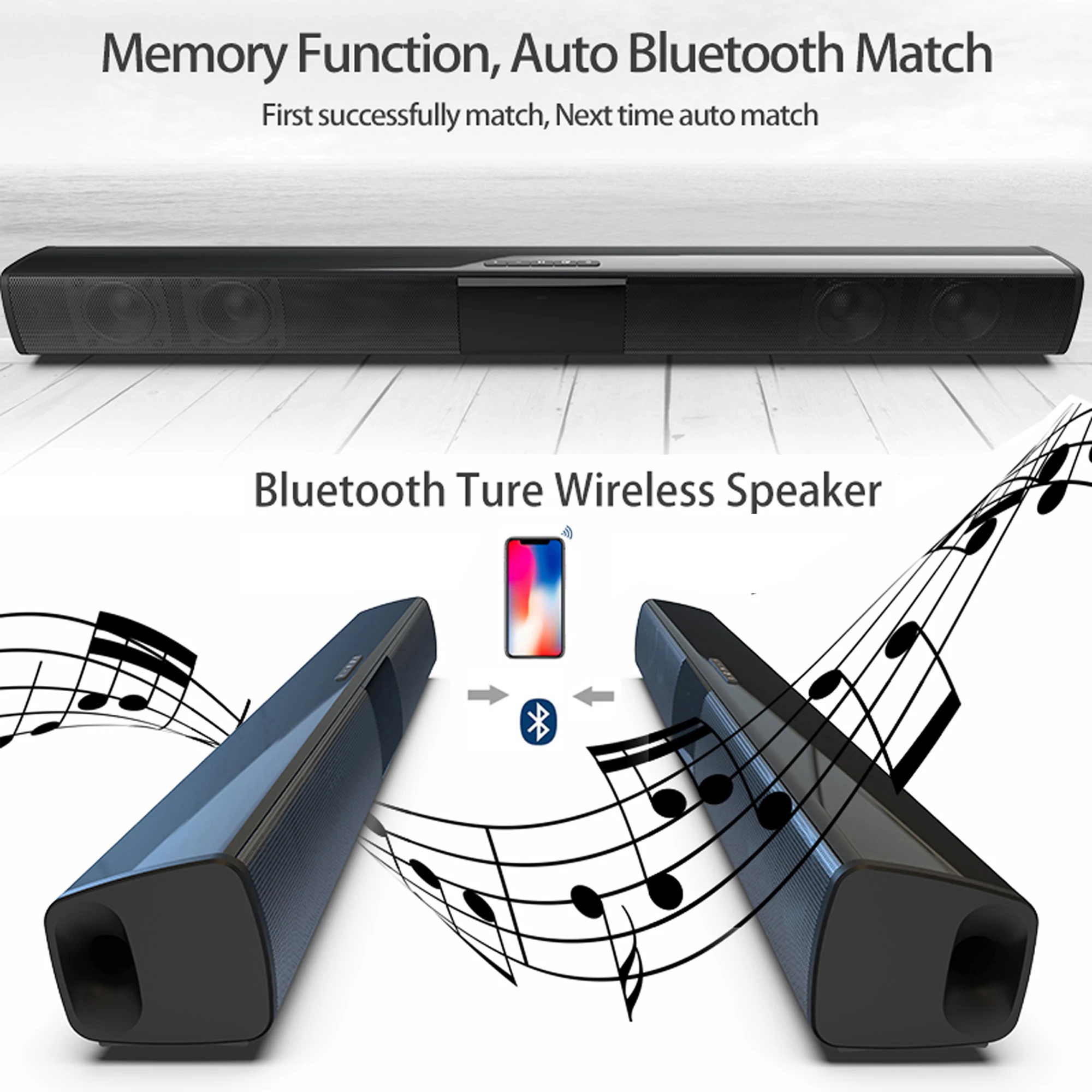 40W High Power Soundbar for TV - Audio Music Play avaliação e preço