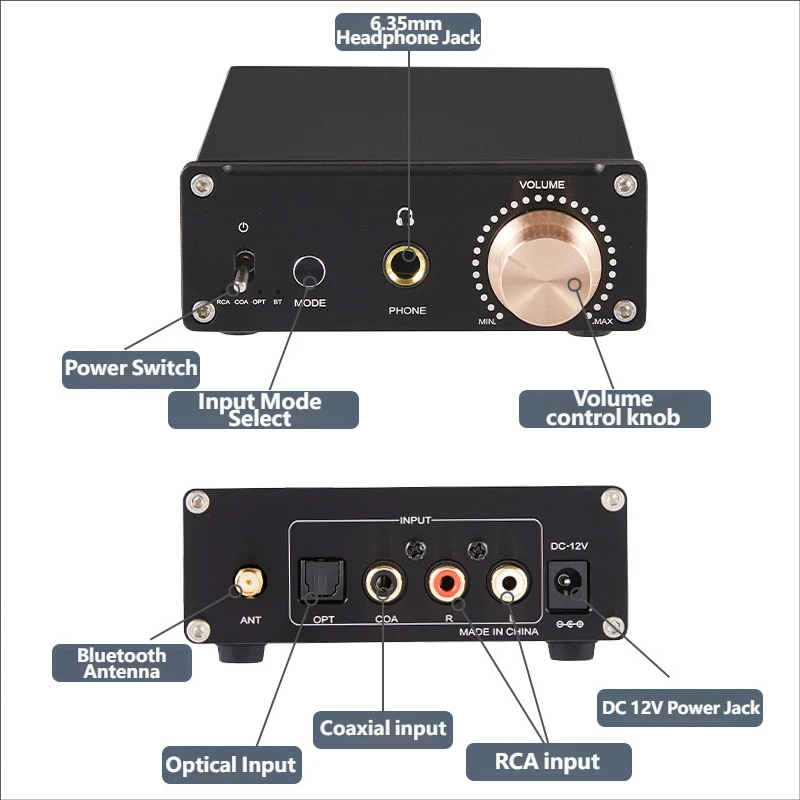 YJCO A938 DAC Hifi Headphone A - Headphone Amplifier Dac avaliação e preço