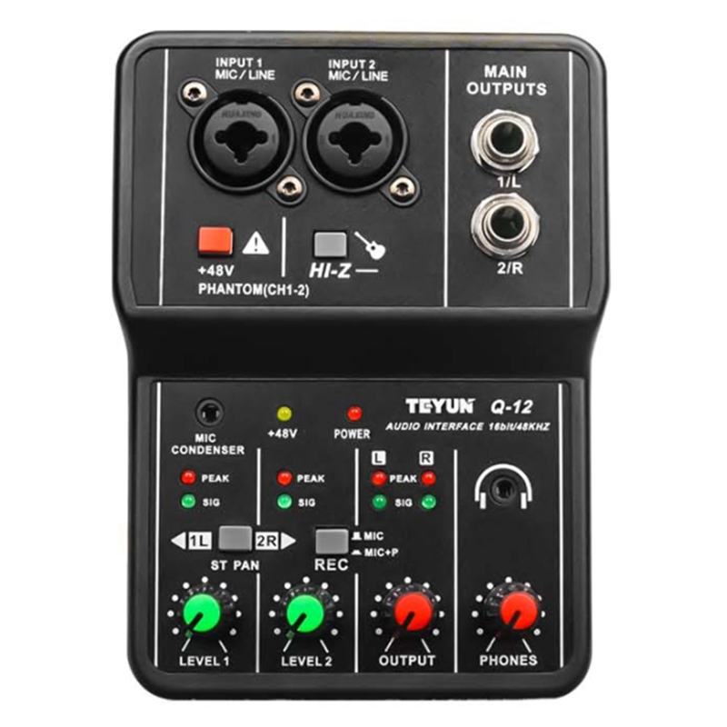 Q-12 Sound Card Audio Mixer So - Audio Music Mixer avaliação e preço