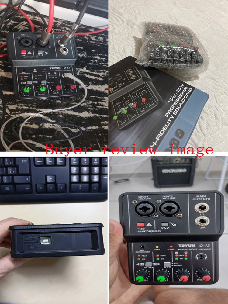 Q-12 Sound Card Audio Mixer So - Audio Music Mixer avaliação e preço