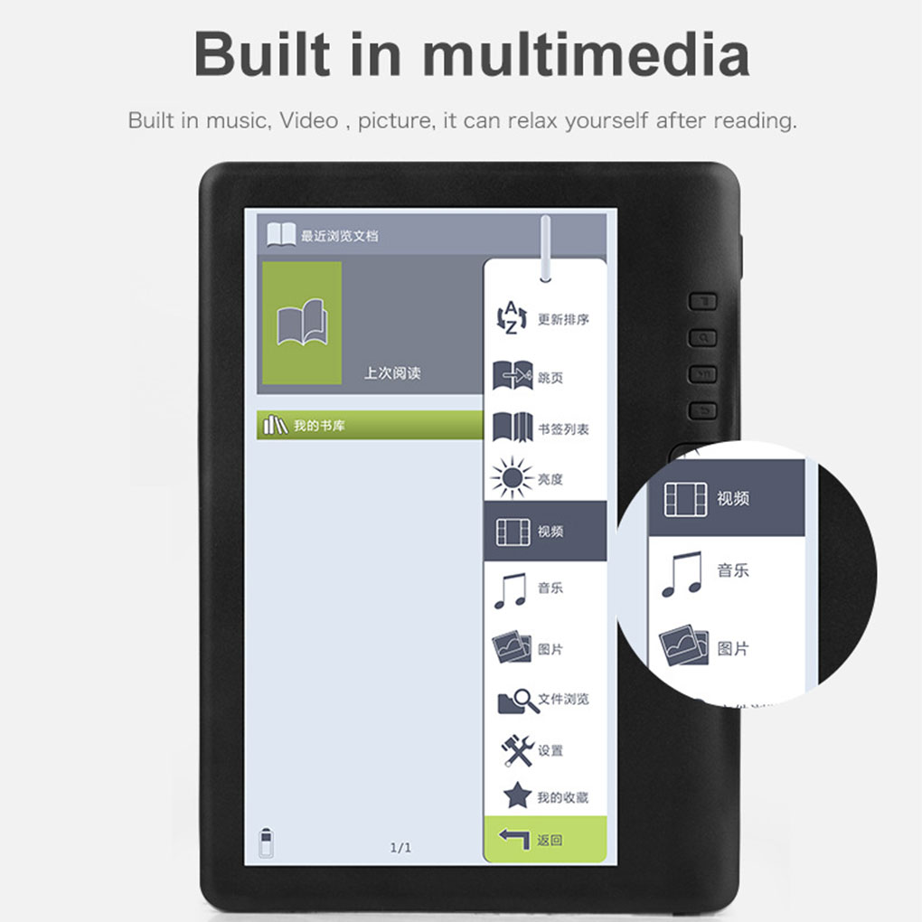 E-book Reader with 7-inch HD T - Music Audiobook avaliação e preço