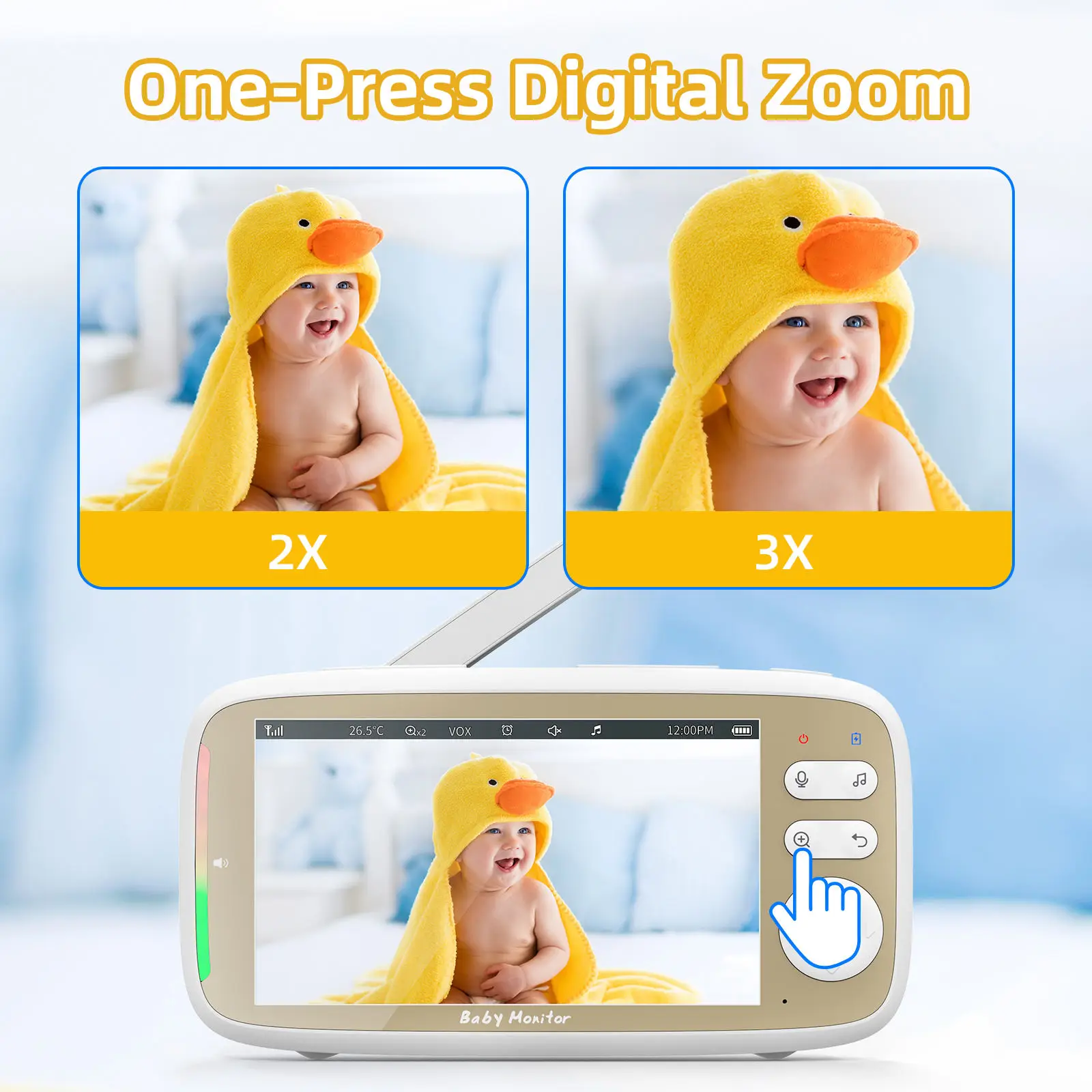 5 Inch Baby Monitor 3X Zoom PT - Zoom Audio Music avaliação e preço
