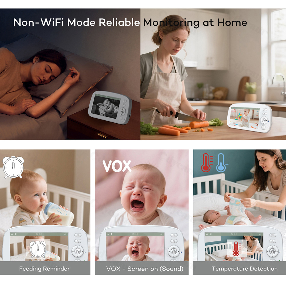 VBABM Baby Monitor Camera Nigh - Zoom Audio Music avaliação e preço