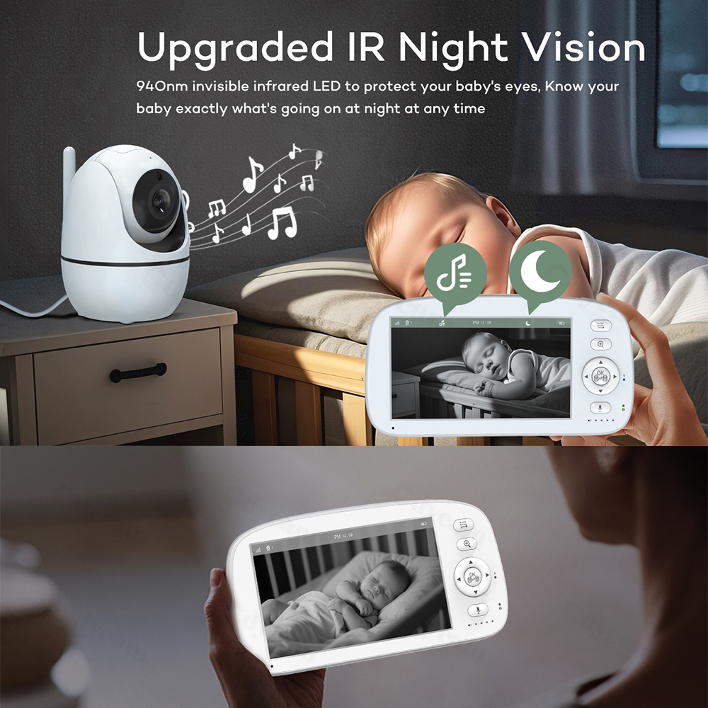 VBABM Baby Monitor Camera Nigh - Zoom Audio Music avaliação e preço