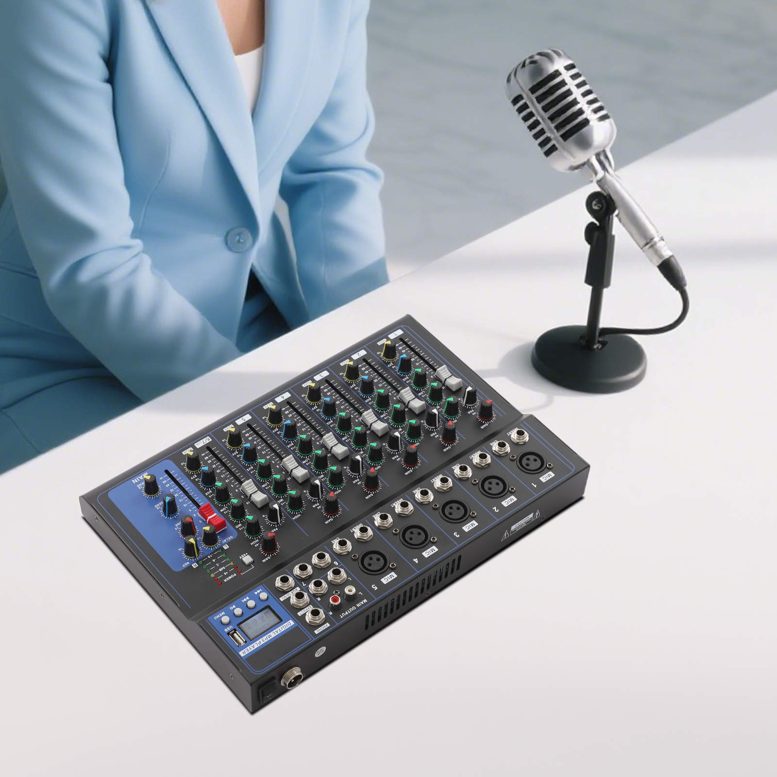 7-channel Audio Mixer Console  - Audio Music Mixer avaliação e preço