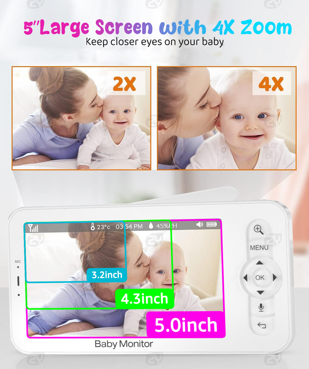 HD WiFi Baby Monitor with APP, - Zoom Audio Music avaliação e preço