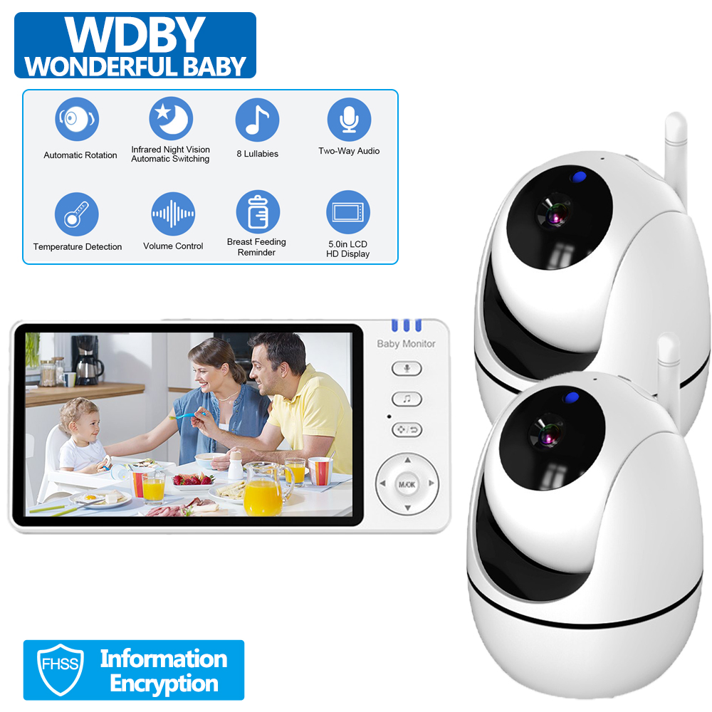 5 Inch LCD Video Baby Monitor  - Zoom Audio Music avaliação e preço