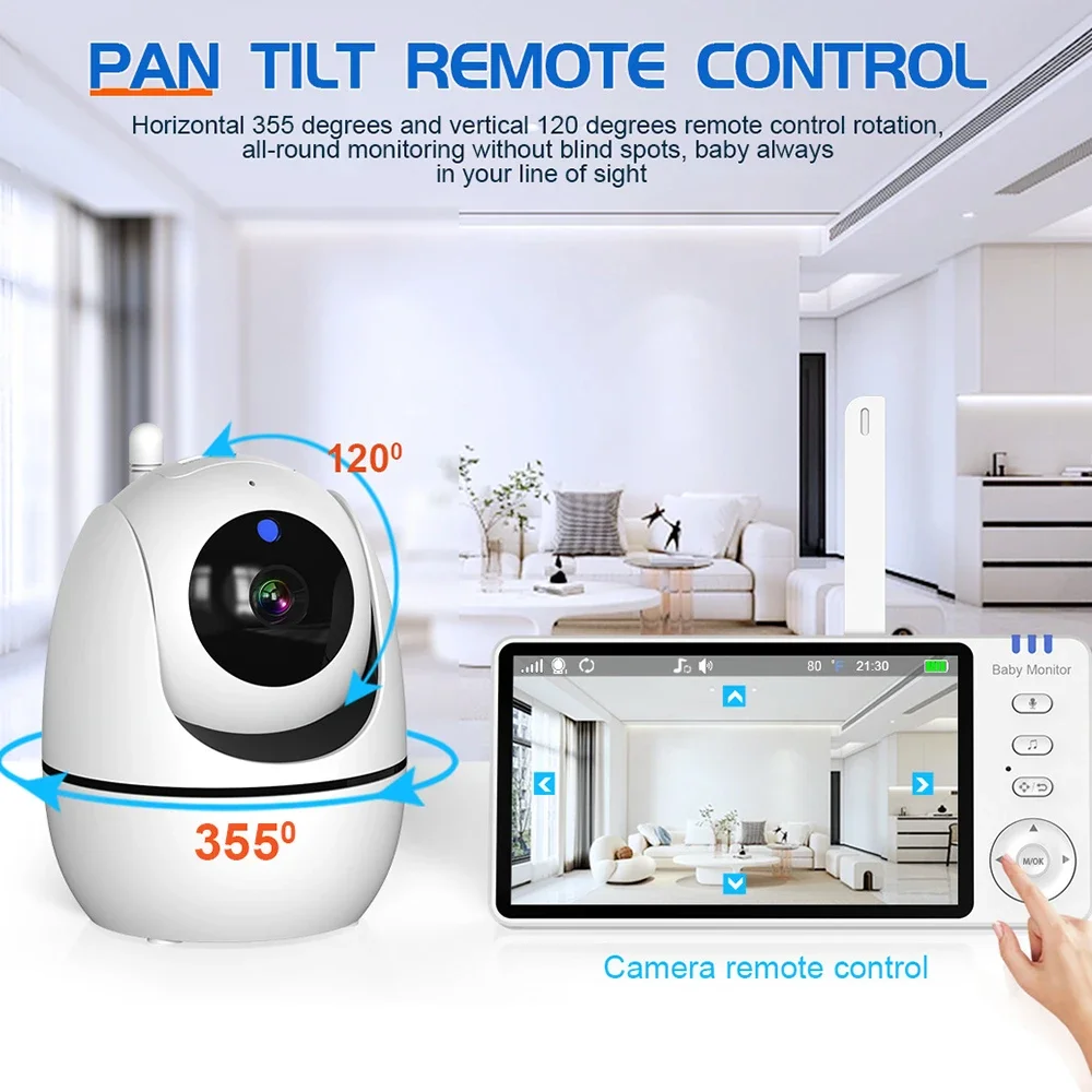 5 Inch LCD Video Baby Monitor  - Zoom Audio Music avaliação e preço